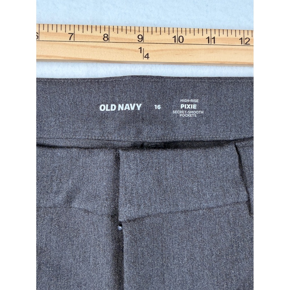 Old Navy Womens Pixie High Rise Ankle Pants Charcoal Gray Heather 737471-00-1 16 - Picture 4 of 8